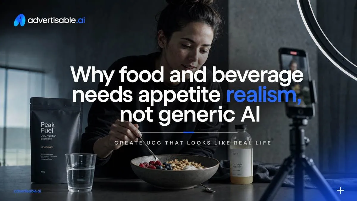 Why food and beverage needs appetite realism, not generic AI creative