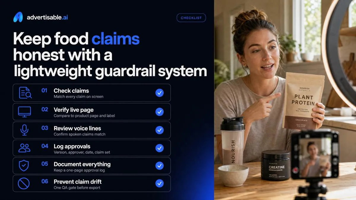 Keep food claims honest with a lightweight guardrail system