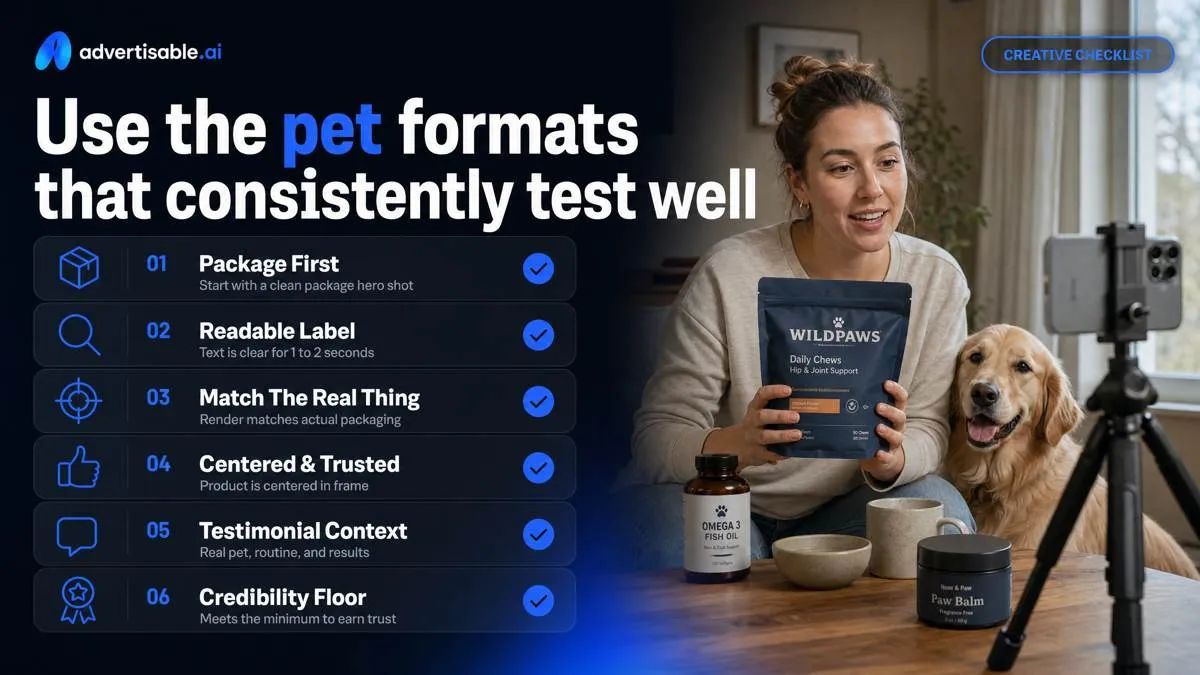 Use the pet formats that consistently test well
