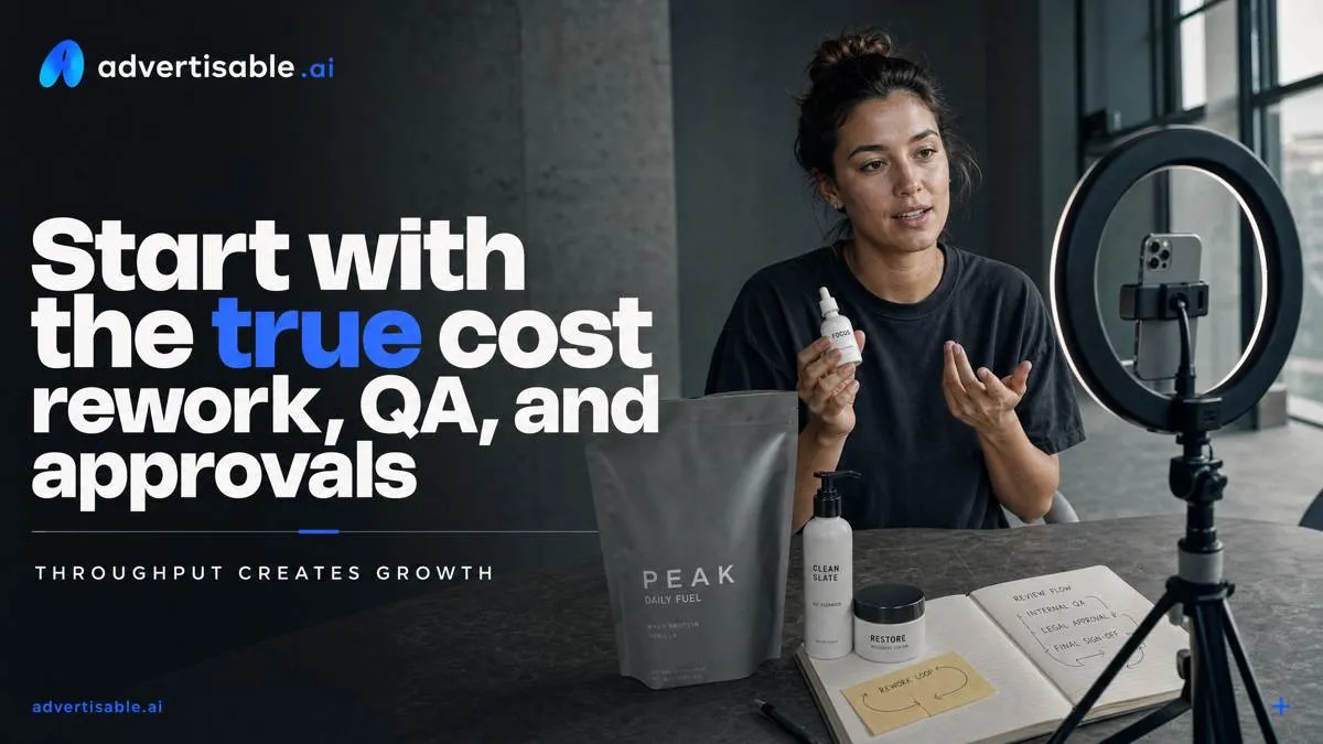 Start with the true cost: rework, QA, and approvals