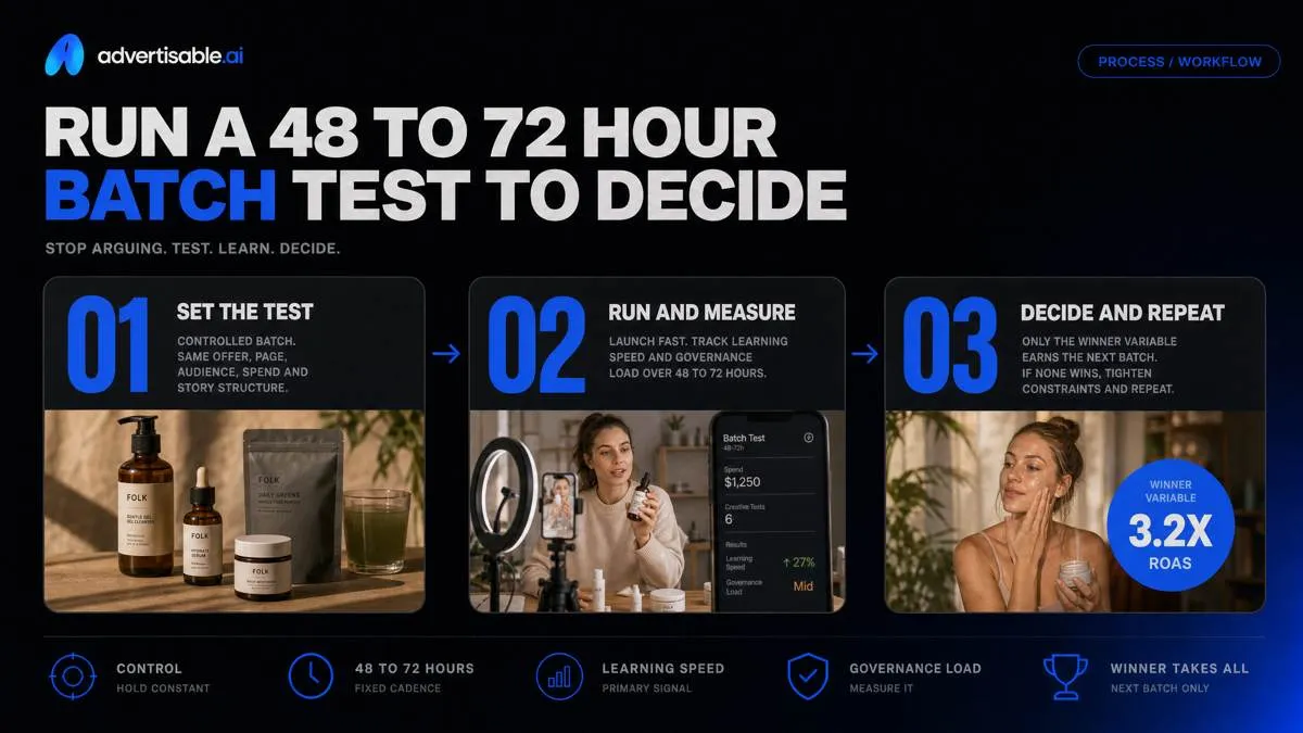Run a 48 to 72 hour batch test to decide