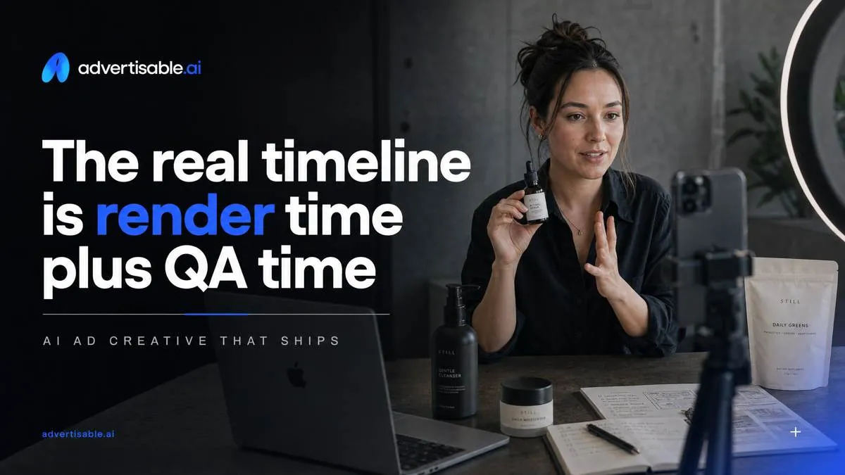 The real timeline is render time plus QA time