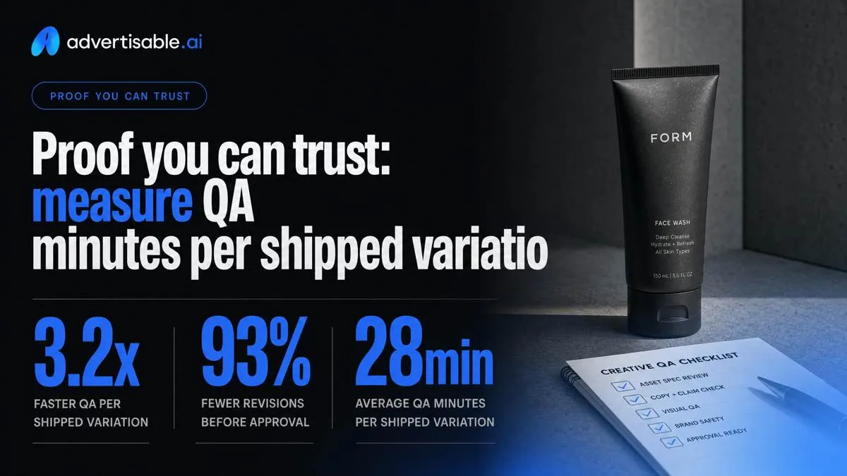 Proof you can trust: measure QA minutes per shipped variation