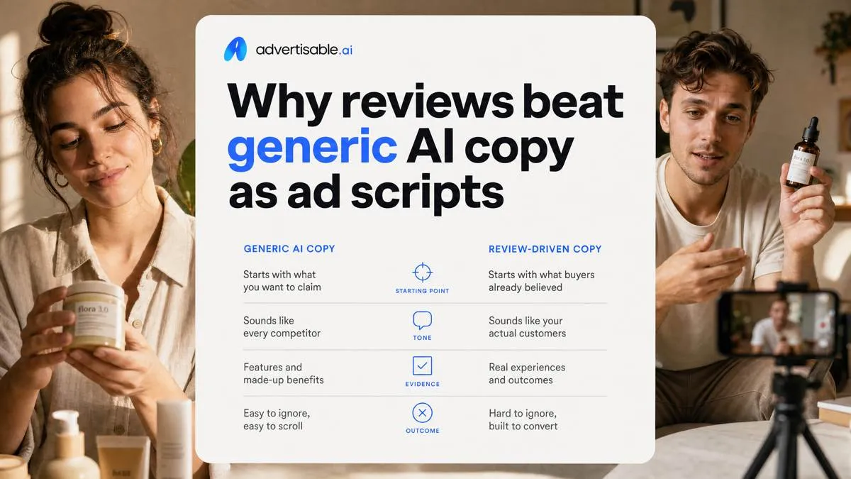 Why reviews beat generic AI copy as ad scripts