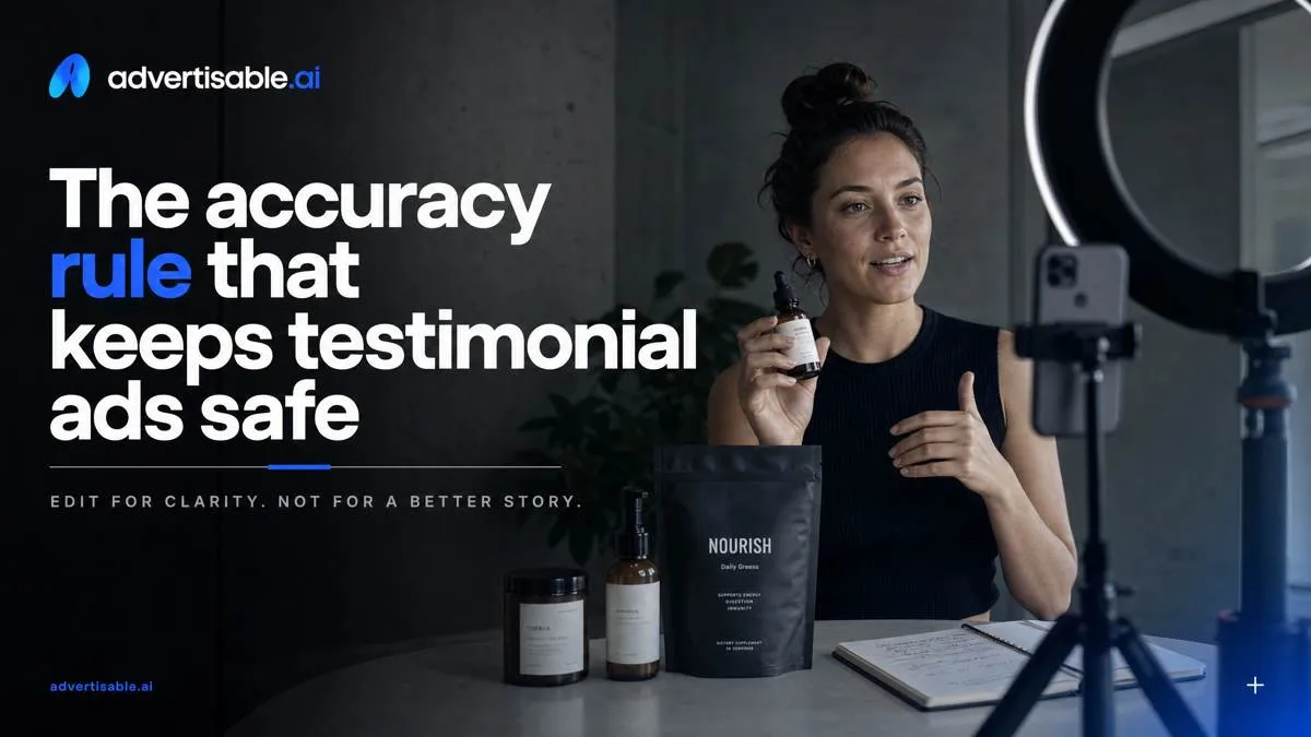 The accuracy rule that keeps testimonial ads safe