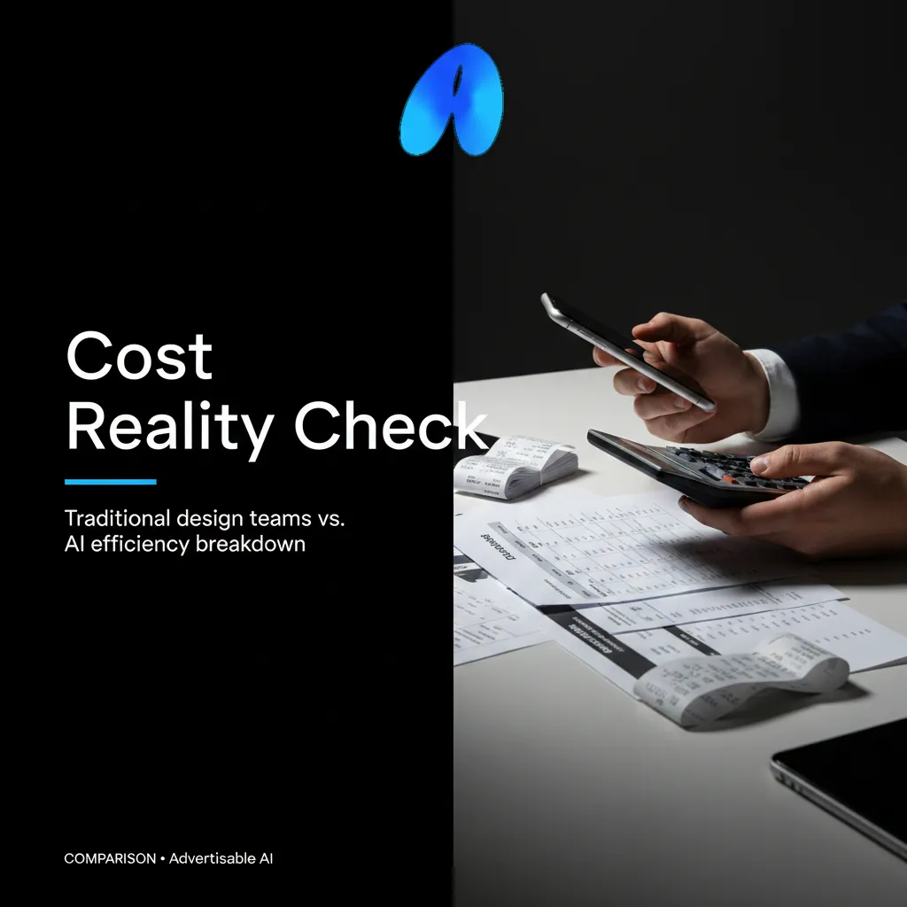Cost per ad comparison (Advertisable vs hiring designers/editors)