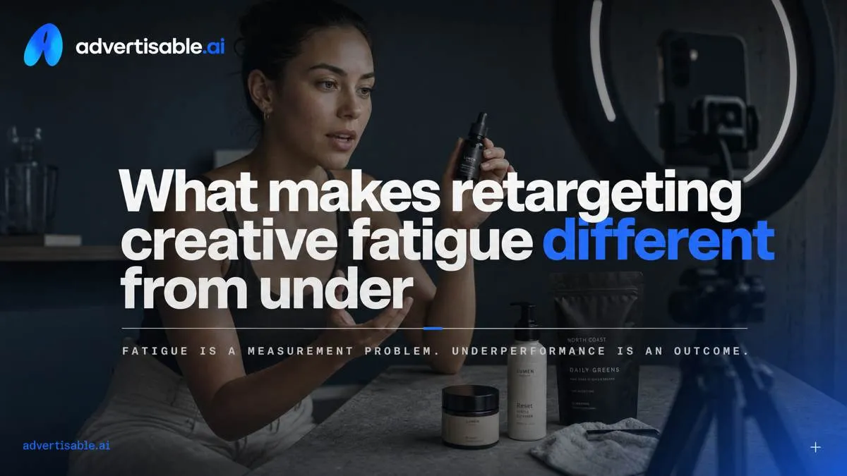 What makes retargeting creative fatigue different from underperformance?