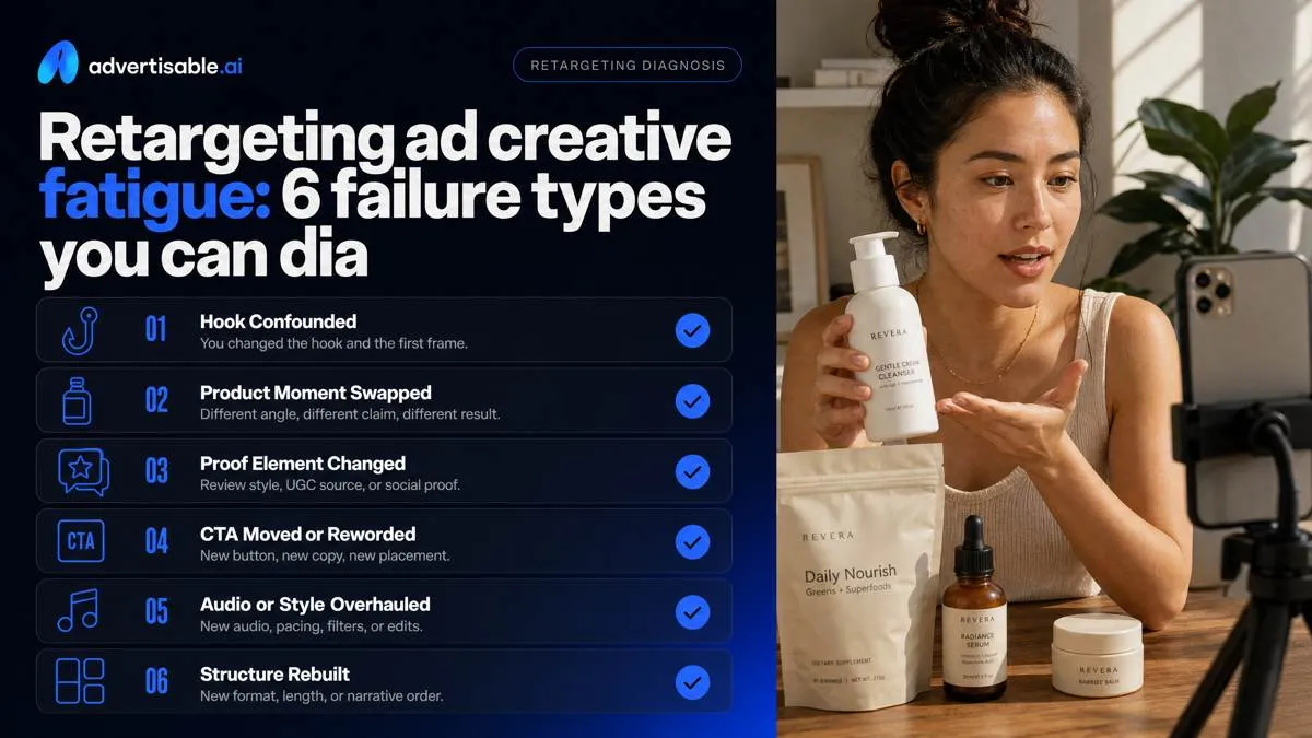 Retargeting ad creative fatigue: 6 failure types you can diagnose