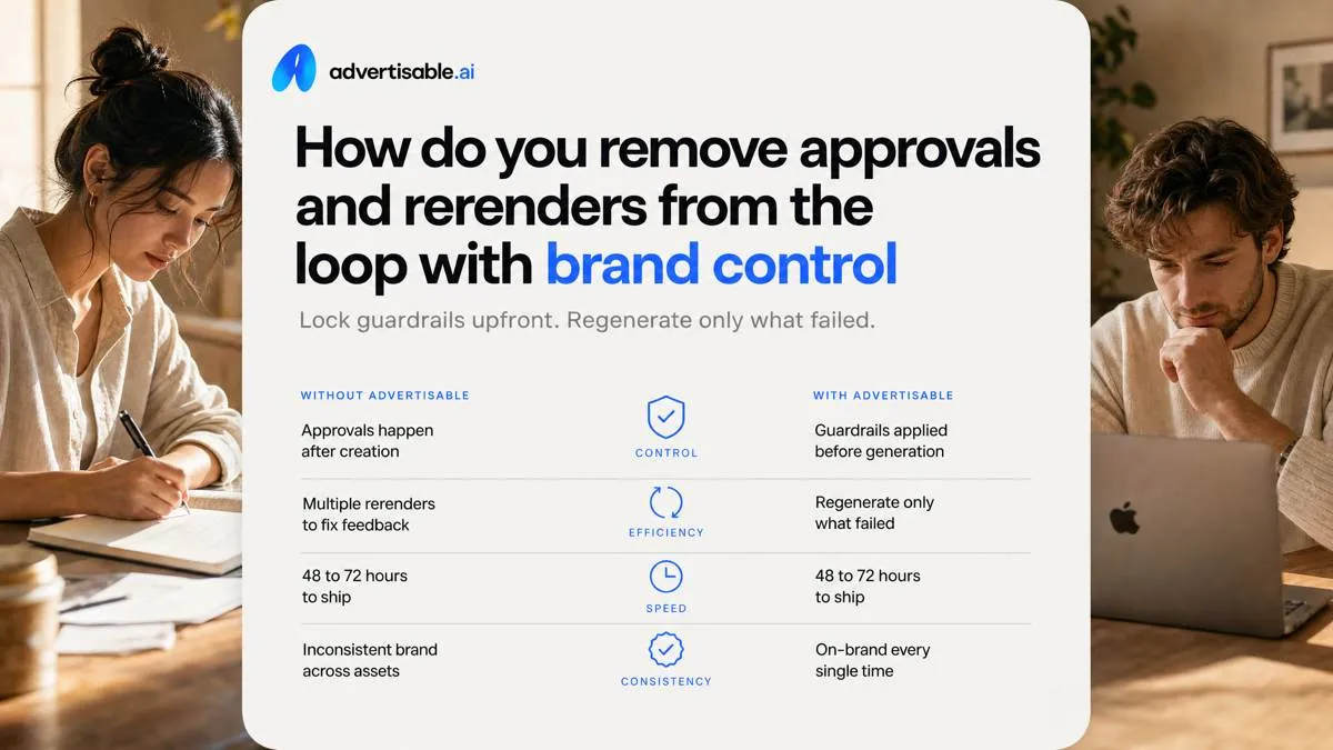 How do you remove approvals and rerenders from the loop without losing brand control?
