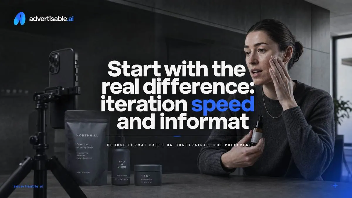 Start with the real difference: iteration speed and information density