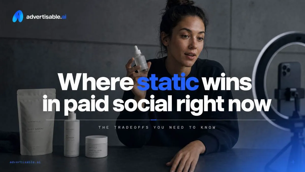 Where static wins in paid social right now