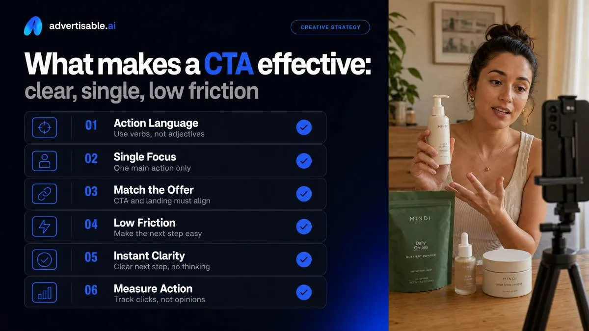 What makes a CTA effective: clear, single, low friction