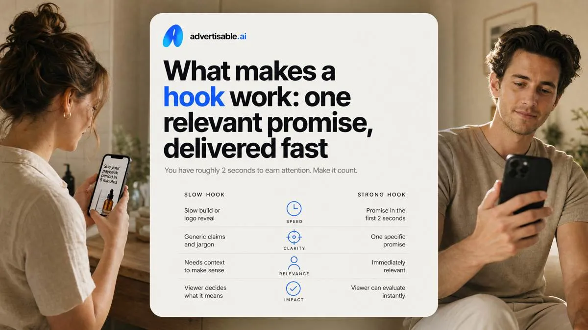What makes a hook work: one relevant promise, delivered fast
