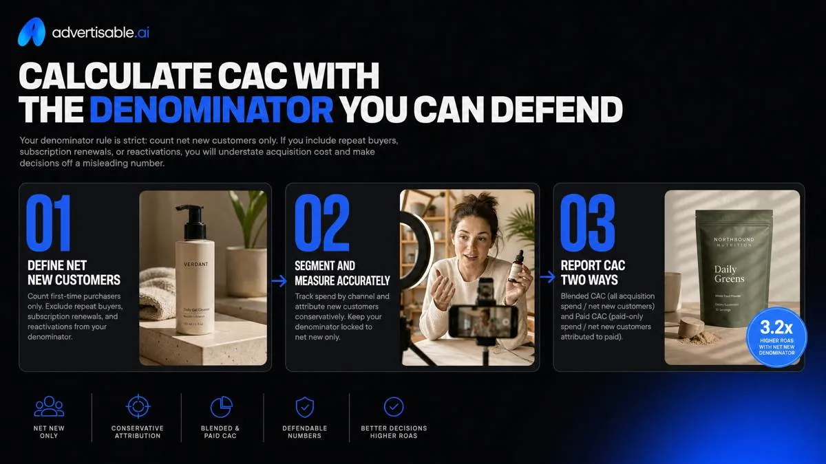 Calculate CAC with the denominator you can defend