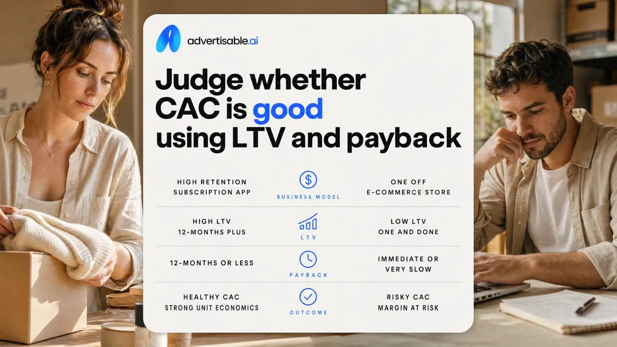 Judge whether CAC is good using LTV and payback