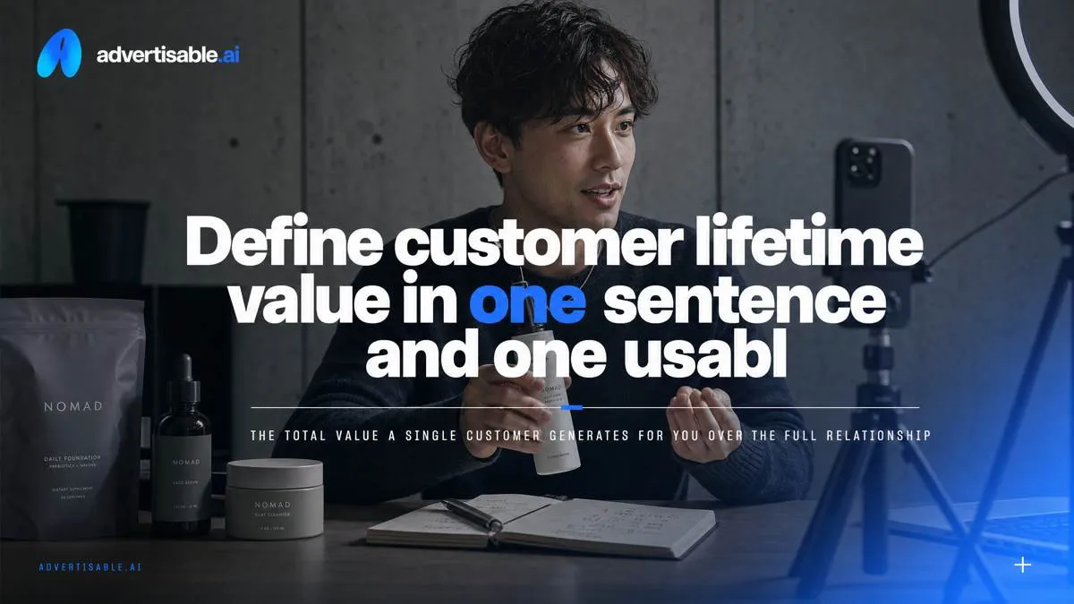 Define customer lifetime value in one sentence and one usable formula