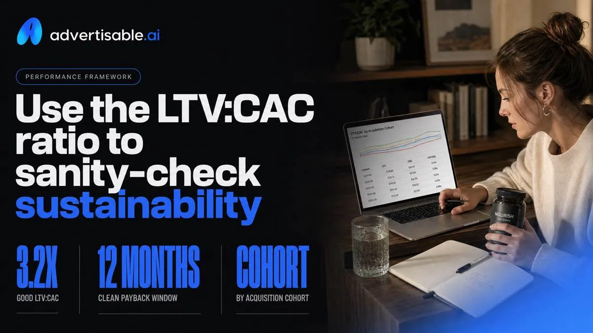 Use the LTV:CAC ratio to sanity-check sustainability