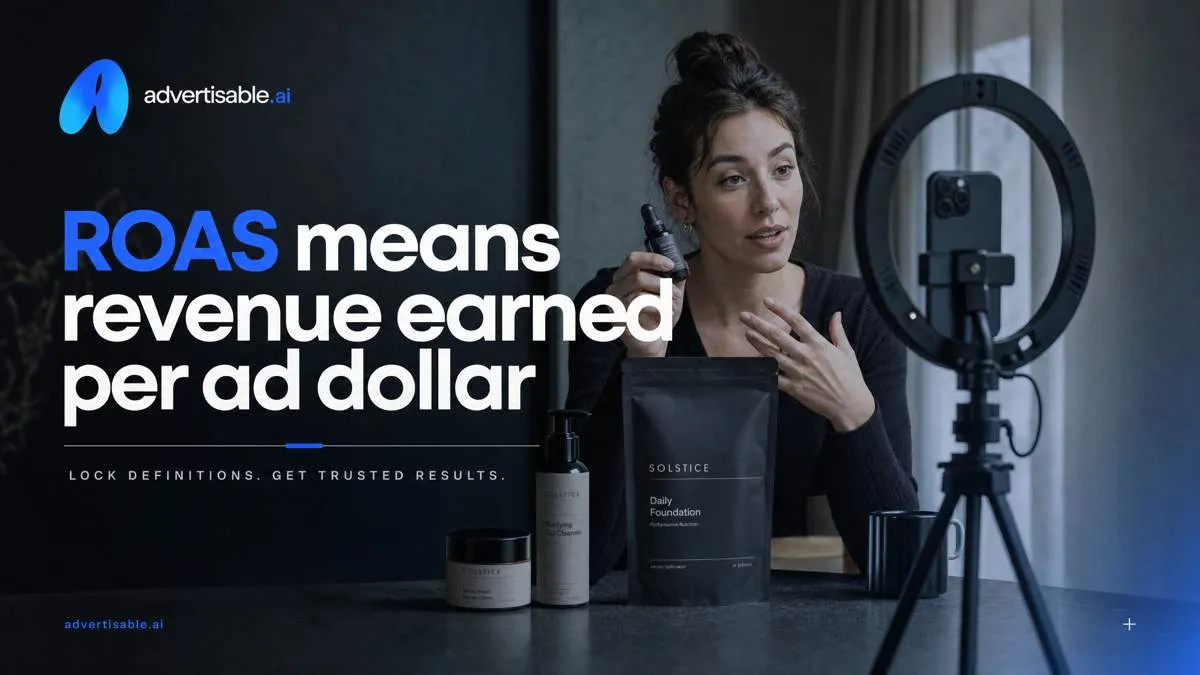 ROAS means revenue earned per ad dollar
