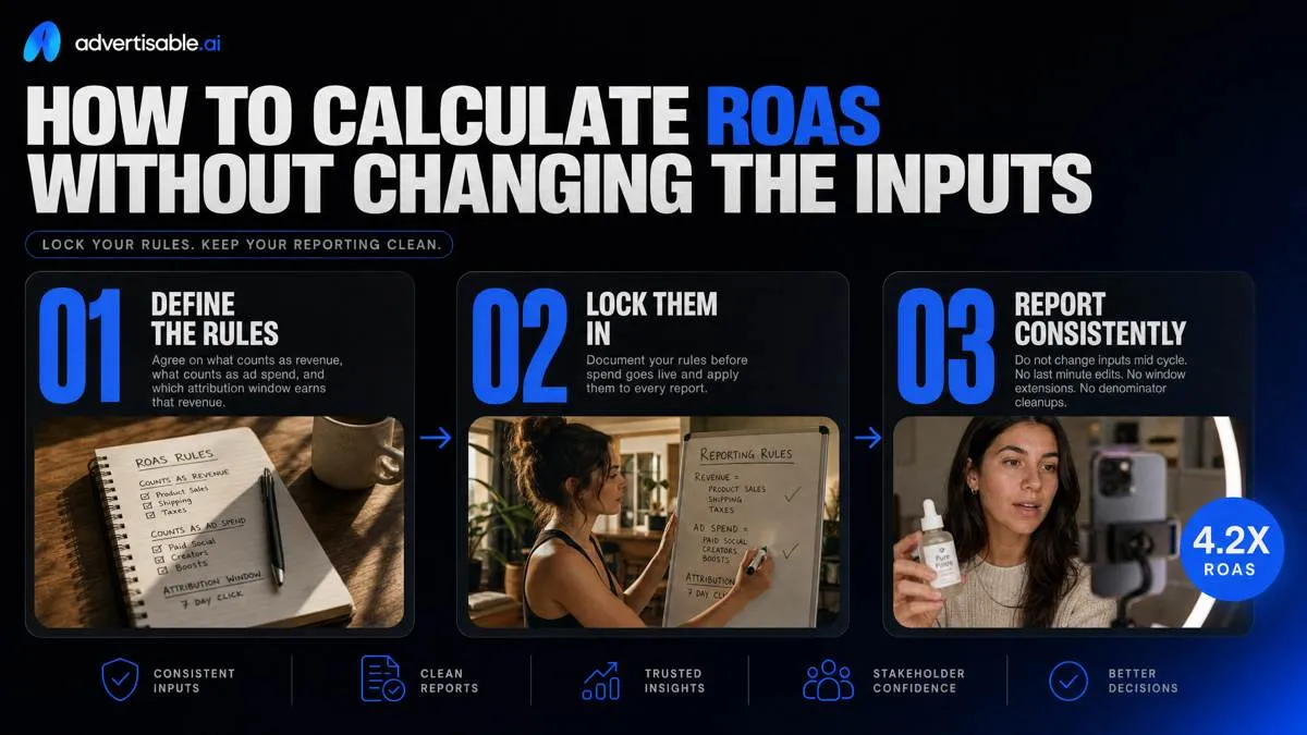 How to calculate ROAS without changing the inputs