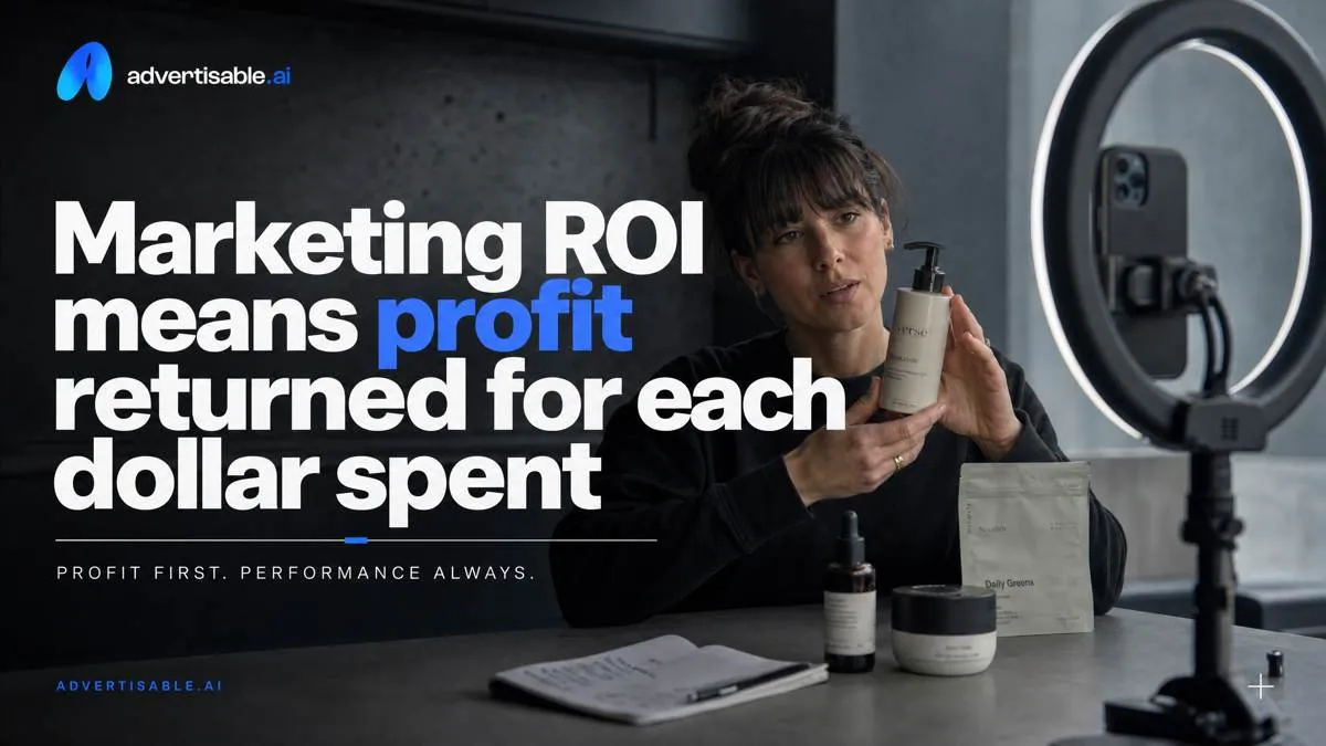 Marketing ROI means profit returned for each dollar spent