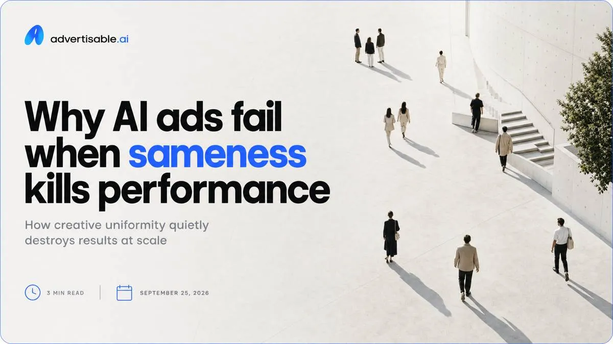 Why AI ads fail when sameness kills performance