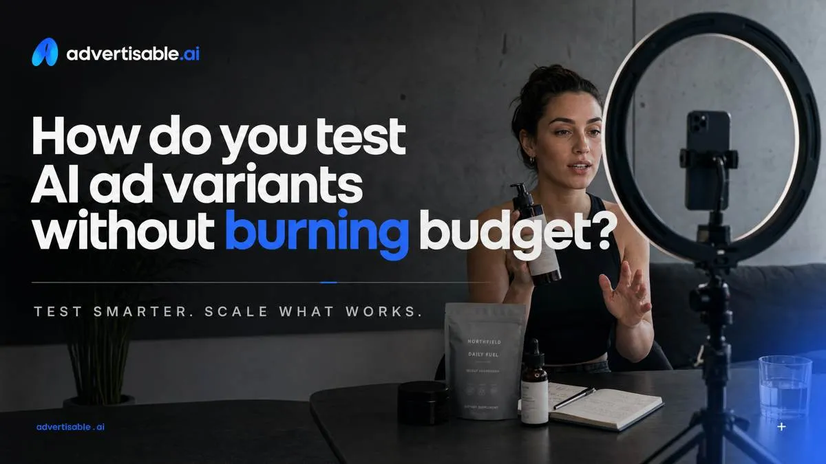 How do you test AI ad variants without burning budget?
