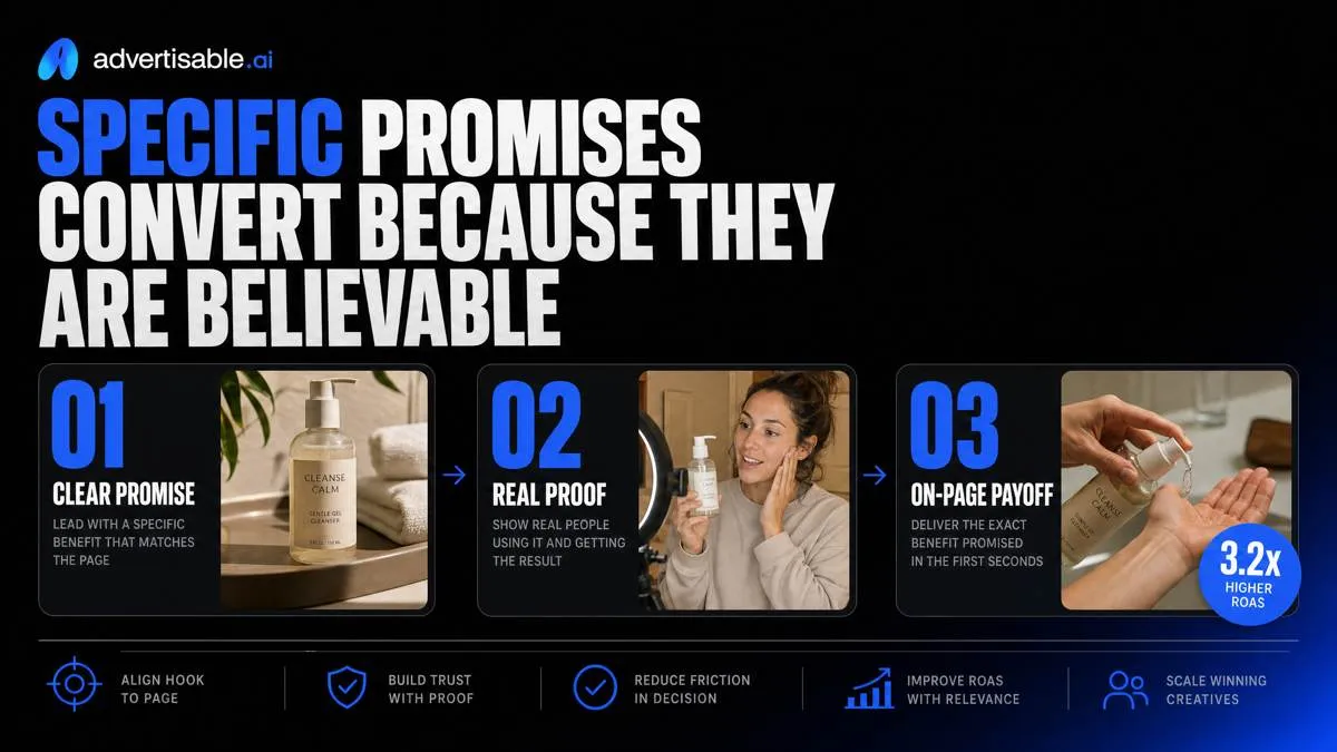 Specific promises convert because they are believable